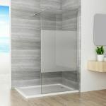 Duschabtrennung walk in Dusche 120 x 200 cm Seitenwand Duschwand 10mm NANO ESG teilsatiniert Glas Duschtrennwand C