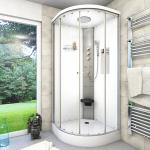 Duschkabine Fertigdusche Dusche Komplettkabine D10-10T1 90x90 cm - Weiß