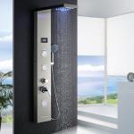 Duschpaneel-System Duschpaneel LED LCD Duschset Edelstahl Duschpaneel Duschsystem mit Handbrause und Regendusche Duscharmatur 1300mm Multifunktionales Wasserfall Duschsäule - Auralum