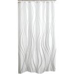 Weiße Textil-Duschvorhänge aus Textil maschinenwaschbar 200x180 