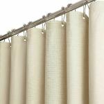 Cremefarbene Textil-Duschvorhänge aus Textil 120x180 