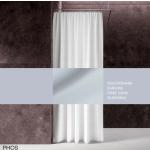 Silbergraue Phos Duschvorhänge aus Textil 180x200 