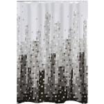 Graue Ridder Textil-Duschvorhänge mit Skyline-Motiv aus Textil 200x180 