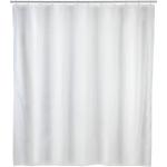 Duschvorhang Uni Weiß, Textil (Polyester), 240 x 180 cm, waschbar in Weiß