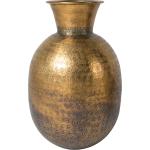 Goldene 38 cm Dutchbone Vasen & Blumenvasen 38 cm aus Metall 