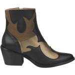 Reduzierte Schwarze DWRS Cowboy-Boots & Cowboystiefeletten in Normalweite aus Leder für Damen Größe 37 