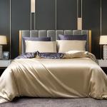 Khakifarbene Unifarbene Bettwäsche Sets & Bettwäsche Garnituren mit Reißverschluss aus Satin schnelltrocknend 135x200 