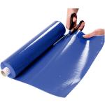 Blaue Balkonsichtschutz aus PVC 