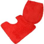 Rote Unifarbene Dyckhoff Opal WC Deckelbezüge aus Kunstfaser maschinenwaschbar 2-teilig 