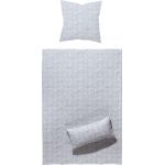 Graue Unifarbene Moderne Dyckhoff bügelfreie Bettwäsche mit Reißverschluss aus Baumwolle 135x200 