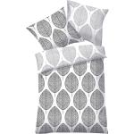 Graue Motiv Dyckhoff bügelfreie Bettwäsche mit Reißverschluss aus Baumwolle 135x200 
