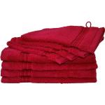 Rote Unifarbene Dyckhoff Gästehandtücher aus Baumwolle trocknergeeignet 30x50 8-teilig 
