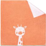 Orange Dyckhoff Giraffe Kinderbadetücher mit Giraffen-Motiv aus Baumwolle 100x100 