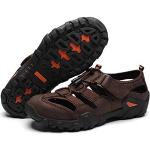 Outdoor-Sandalen mit Klettverschluss aus Leder atmungsaktiv für Herren Größe 48 für den für den Sommer 