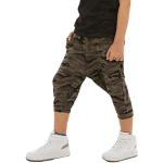 Khakifarbene Camouflage Skater Kindercaprihosen & 3/4-Hosen für Kinder aus Baumwolle für Jungen Größe 158 