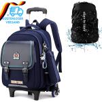 Marineblaue Rucksack-Trolleys für Kinder zum Schulanfang 