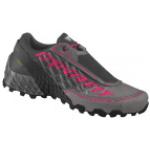 Anthrazitfarbene Gepunktete Dynafit Gore Tex Trailrunning Schuhe mit Flamingo-Motiv wasserdicht für Damen Größe 38,5 