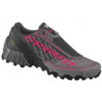 Anthrazitfarbene Dynafit Gore Tex Trailrunning Schuhe mit Flamingo-Motiv für Damen Größe 39 