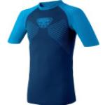 Blaue Langärmelige Dynafit Dryarn T-Shirts aus Polyamid für Herren Größe M für den für den Sommer 