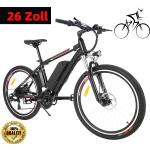 E-Bike 26 Zoll Elektrofahrrad Mountainbike Pedelec 21 Gang Shimano 36V 12,5Ah DE