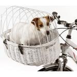Weiße Aumüller Hundefahrradkörbe 
