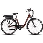 E-Bike SAXONETTE "City Plus" E-Bikes rot (ruby red glänzend) Citybike mit Rücktrittbremse