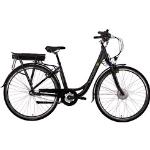 E-Bike SAXONETTE "Advanced Plus" E-Bikes schwarz (schwarz matt) Damen Cityrad mit Rücktrittbremse, integriertes Rahmenschloss