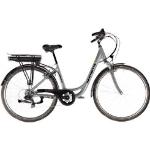 E-Bike SAXONETTE "Advanced Sport" E-Bikes silberfarben (silberfarben matt) Cityrad, integriertes Rahmenschloss, Pedelec