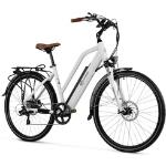 e-Bike | VARANEO Trekkingrad Damen (25km/h, bis zu 150km) - weiß (perlmutt)