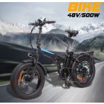 E Mountainbike E-bike 20" 48V 500W Elektrofahrrd Fatbike Klapprad 7-Gang 35 km/h