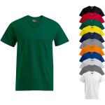 Graue Kurzärmelige Promodoro V-Ausschnitt T-Shirts aus Baumwolle für Herren Größe S 