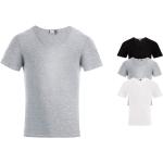 Schwarze Kurzärmelige Promodoro V-Ausschnitt T-Shirts aus Baumwolle enganliegend für Herren Größe 3 XL 