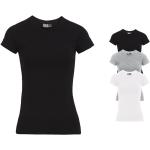 Schwarze Kurzärmelige Promodoro T-Shirts aus Baumwolle enganliegend für Damen Größe S 