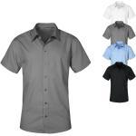 Graue Kurzärmelige Promodoro Hemden mit Kent-Kragen mit Knopf aus Popeline für Herren Größe 4 XL 
