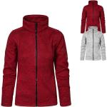 Rote Promodoro Stehkragen Herbstjacken mit Reißverschluss aus Fleece für Damen Größe L für den für den Herbst 