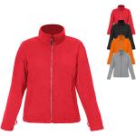 Rote Promodoro Stehkragen Fleecejacken mit Reißverschluss aus Fleece für Damen Größe 3 XL 