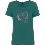 Türkise Langärmelige E9 T-Shirts aus Baumwolle für Damen Größe XXS 