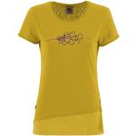 Reduzierte Gelbe Langärmelige E9 Bio T-Shirts aus Baumwolle für Damen Größe XXS 