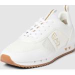 Weiße Armani Emporio Armani Low Sneaker mit Schnürsenkel aus Textil leicht für Herren Größe 41 