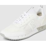 Reduzierte Weiße Armani Emporio Armani Low Sneaker mit Schnürsenkel aus Textil leicht für Herren Größe 42 