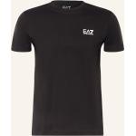 Schwarze Armani Emporio Armani T-Shirts aus Baumwolle für Herren Übergrößen 