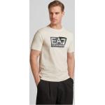 Offwhitefarbene Unifarbene Armani Emporio Armani T-Shirts aus Baumwolle für Herren Größe 3 XL 