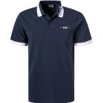 EA7 Herren Poloshirt, Baumwoll-Piqué, dunkelblau