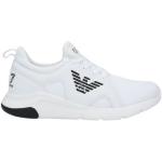 Weiße Armani EA7 Low Sneaker mit Schnürsenkel aus Stoff für Herren Größe 39,5 
