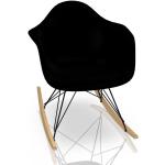 Schwarze Vitra Eames Armlehnstühle aus Kunststoff 