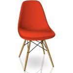 Rote Vitra Eames Esszimmerstühle & Küchenstühle aus Kunststoff 