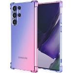 Rosa Samsung Galaxy S24 Ultra Hüllen durchsichtig aus Silikon kratzfest 