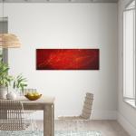 Rote Moderne abstrakte Bilder aus Holz 