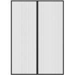 Easy Fliegengitter-Magnetvorhang für Türen | 110x220 cm, schwarz | JAROLIFT Insektenschutz Türvorhang / Fliegenvorhang ohne Bohren, Magnetverschluss