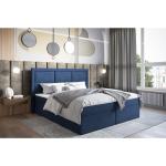 Blaue Gesteppte Betten mit Matratze aus Stoff mit Stauraum 180x200 